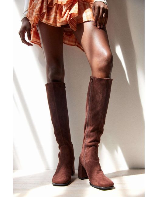 Jeffrey Campbell Hot Lava Suede Boot In Brown,at Urban Outfitters