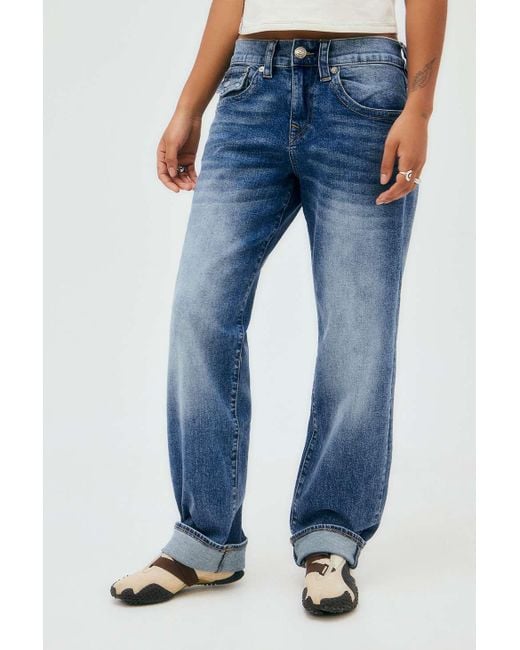 True Religion Blue Mid-wash Ricky Relaxed Straight Jeans