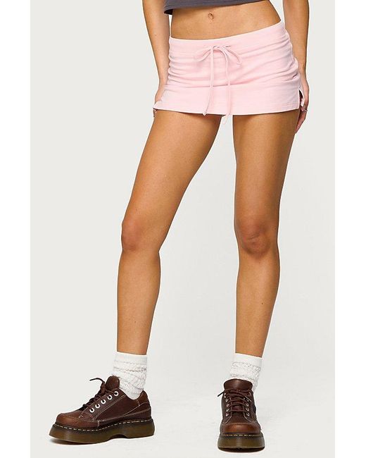Edikted Pink Bayside Slitted Mini Skort
