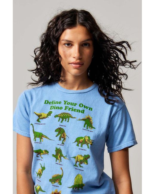 Urban Outfitters Blue Uo Dino T-shirt