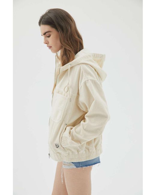BDG Ada Corduroy Hooded Bomber Jacket 