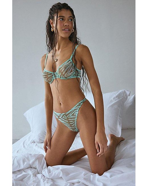 Out From Under Green Isabelle Mesh Underwire Plunge Bra