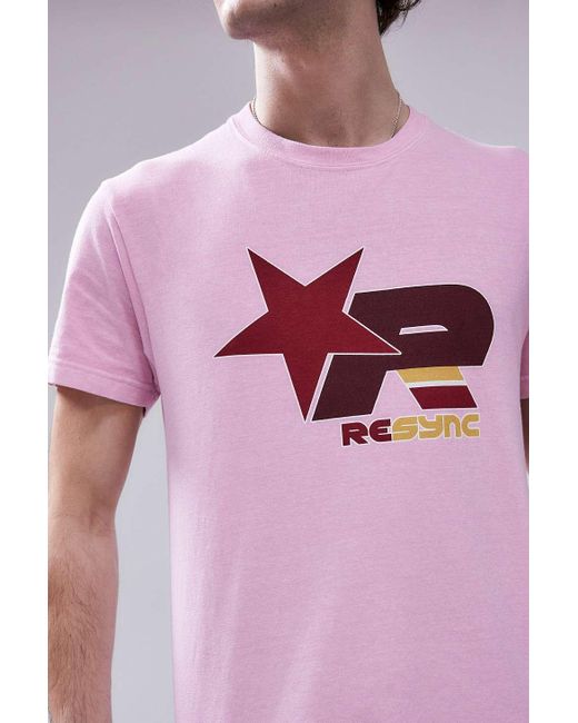 Urban Outfitters Uo Pink Resync Star T-shirt for men