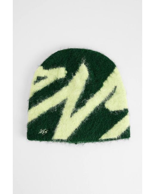 iets frans Green Brushed Graphic Beanie