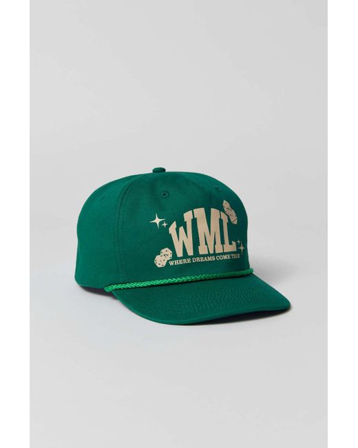 Urban Outfitters Green Wish Me Luck Dreams Come True Snapback Hat for men