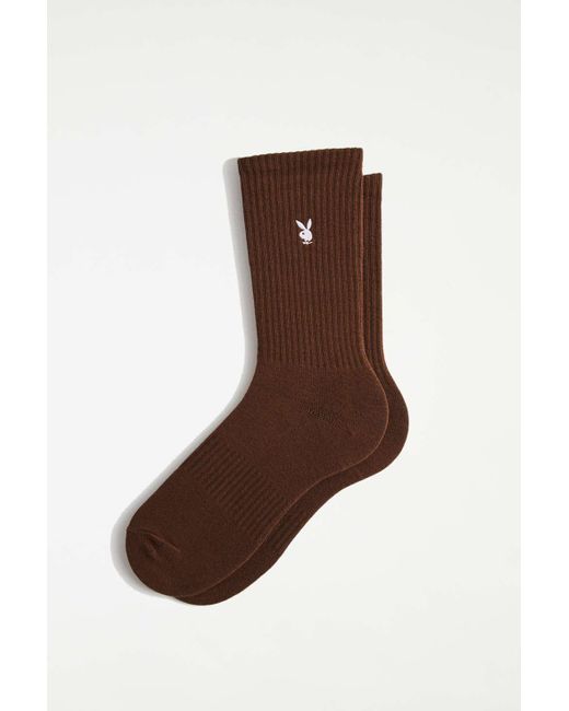 Urban Outfitters Playboy Bunny Crew Sock in Brown for Men | Lyst Canada