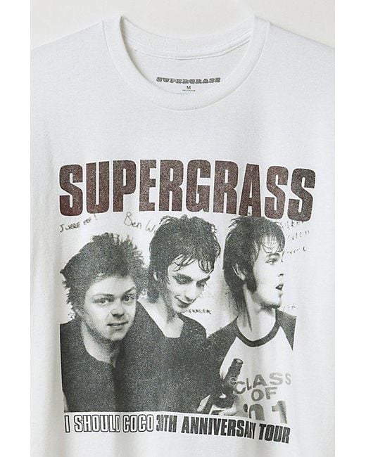 Urban Outfitters Gray Supergrass Tour Graphic Tee for men