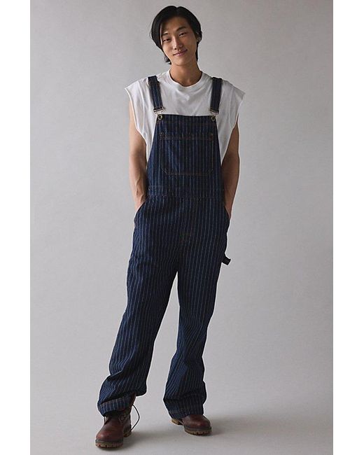 BDG Blue Nitro Baggy Pinstripe Denim Utility Overall for men