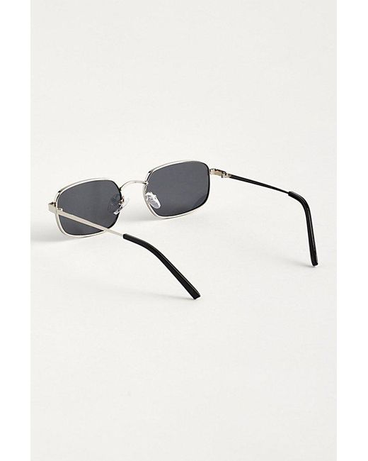 Urban Outfitters Metallic Leo Slim Metal Sunglasses for men