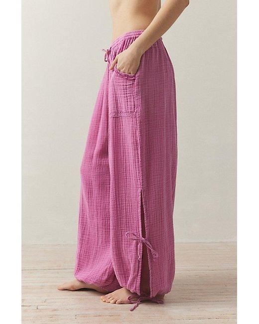 Out From Under Pink Mila Gauze Jogger Pant