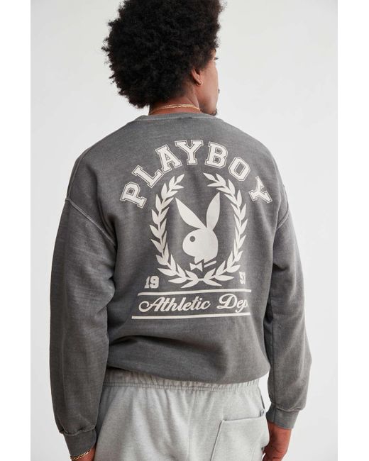 Urban Outfitters Black Playboy Vintage Prep Crew Neck Sweatshirt for men