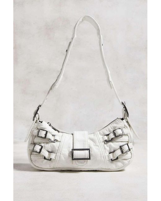 Urban Outfitters Gray Uo Buckle Biker Bag