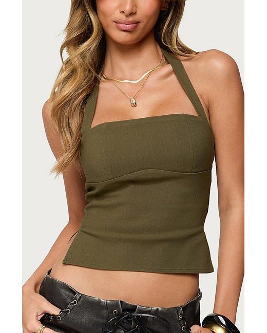 Edikted Green Dara Halter Top