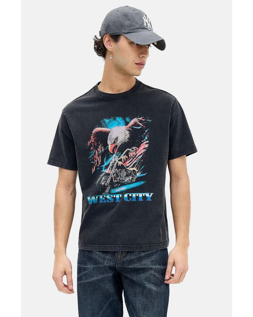 Urban Outfitters Blue Uo West City T-shirt for men