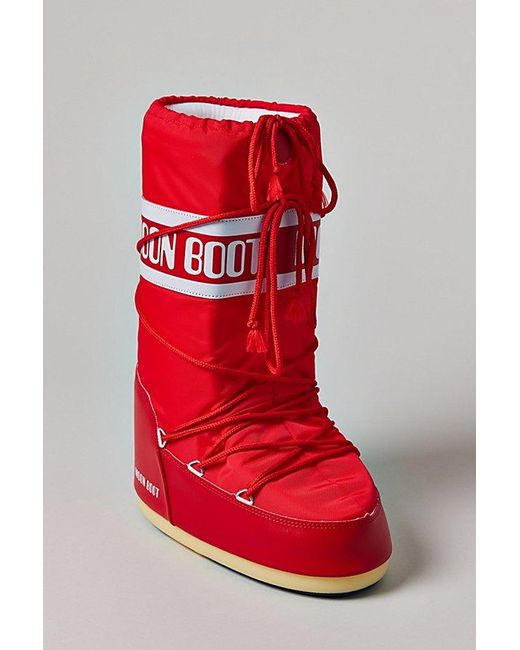 Moon Boot Red Icon Nylon Boot