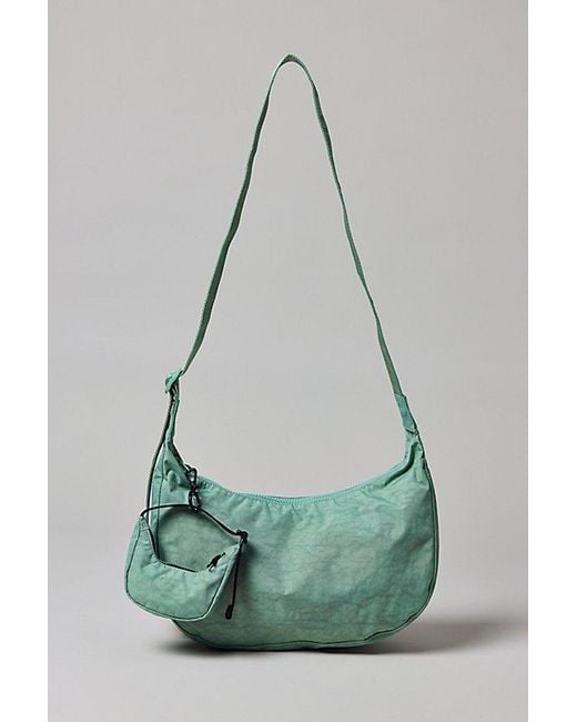 Baggu Green Medium Nylon Crescent Bag