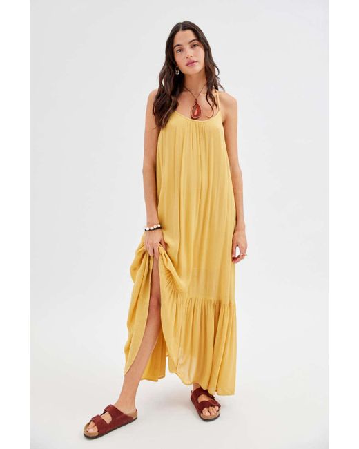Urban Outfitters Uo Good Karma Maxi Dress in Metallic Lyst