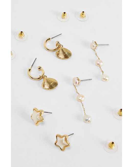 Silence + Noise White Silence + Noise Mixed Pearl Earrings 3-pack