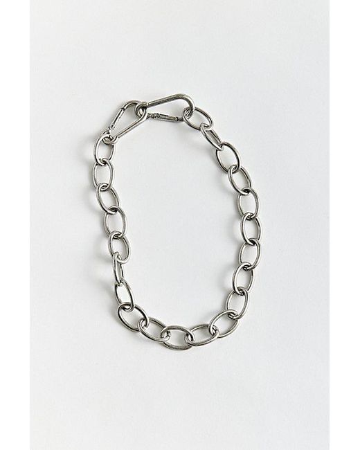 Urban Outfitters White Live Wire Chain Necklace for men