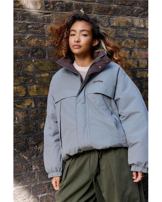 BDG Gray Nora Reversible Puffer Jacket