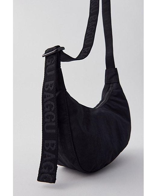 Baggu Black Small Nylon Crescent Bag