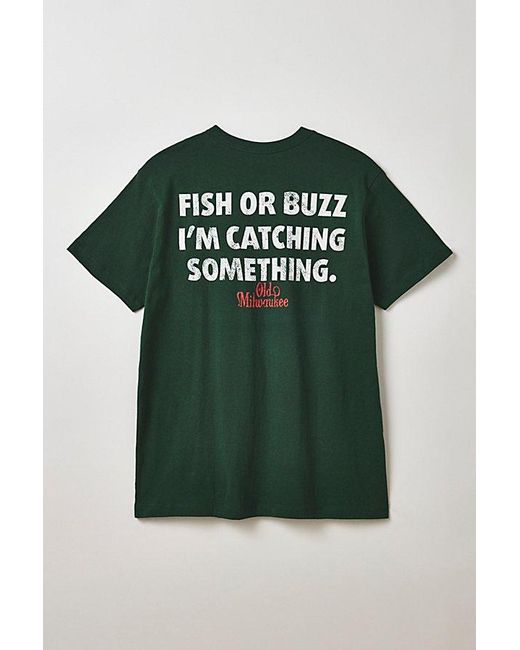 Urban Outfitters Green Old Milwaukee Fish Or Buzz Graphic Tee for men