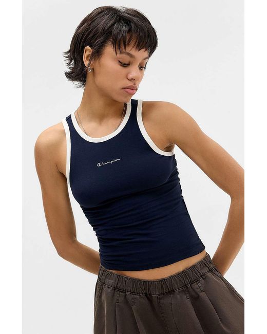 Champion Blue Navy Ringer Tank Top