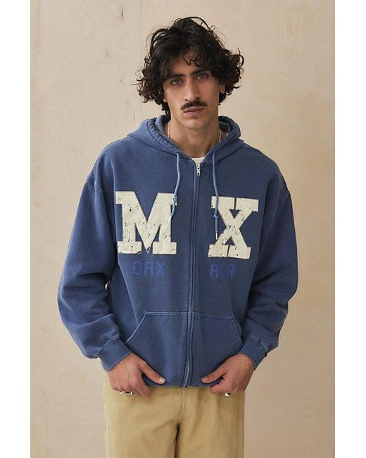 Urban Outfitters Blue Uo Mx Zip-Through Hoodie Sweatshirt for men