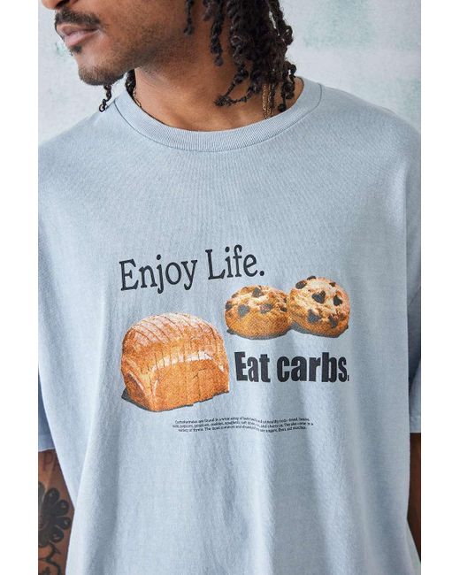 Urban Outfitters Gray Uo Blue Enjoy Life T-shirt Top for men