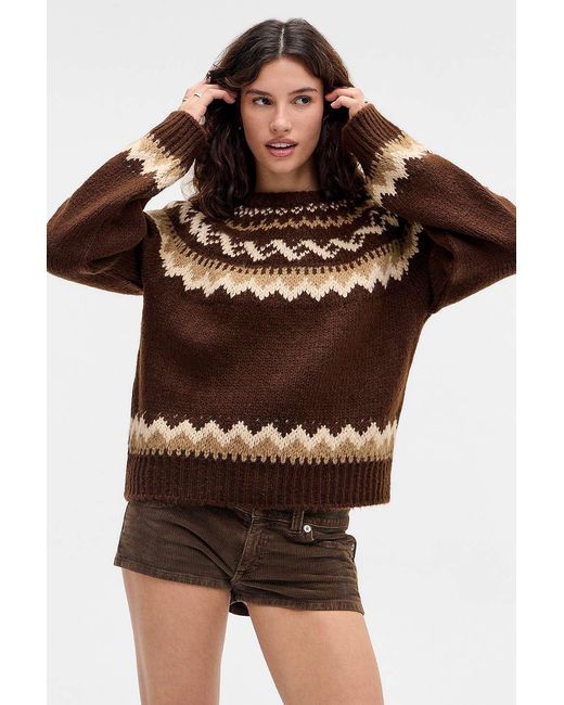 BDG Brown Fairisle Jumper