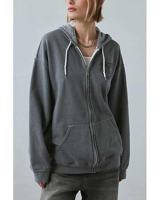 Project Social T Angel Wing Graphic Zip-Up Hoodie Sweatshirt in 