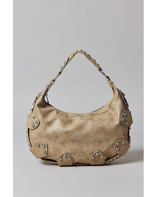 Silence + Noise Brown Emory Studded Hobo Bag