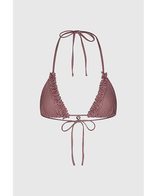 RAT BOI Blue Ruffle Charm Bikini Top