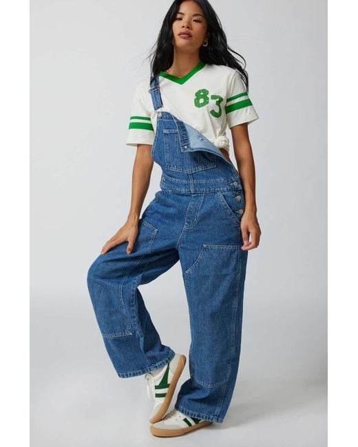 Levi's Blue Workwear Baggy Denim Overall In Tinted Denim,at Urban Outfitters