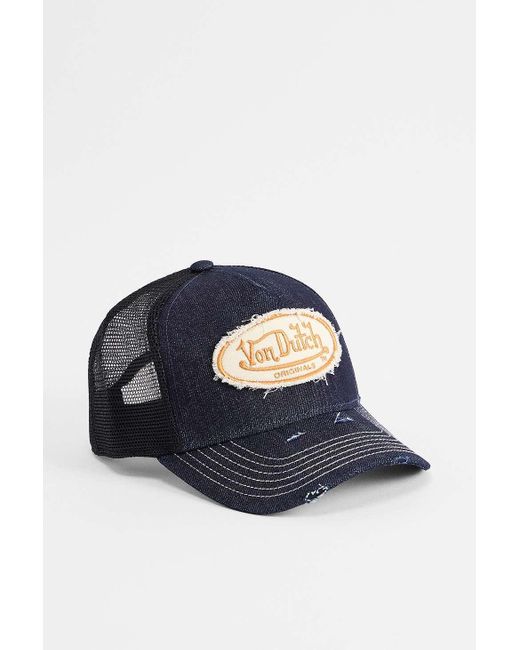 Von Dutch Blue Uo Exclusive Denim Trucker Cap for men