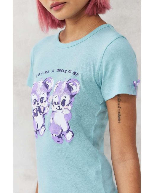 Urban Outfitters Blue Uo You're A Dream To Me Baby T-shirt