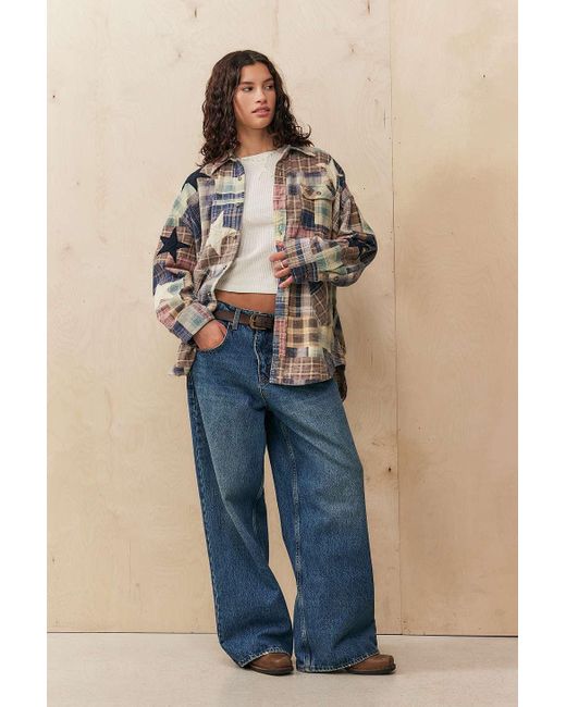 BDG Blue Dani Cowboy Flannel Shirt
