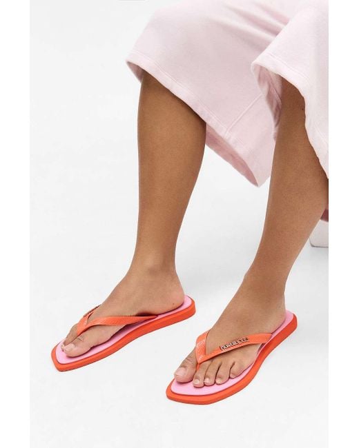 Havaianas White Top Square Fusion Flip Flops