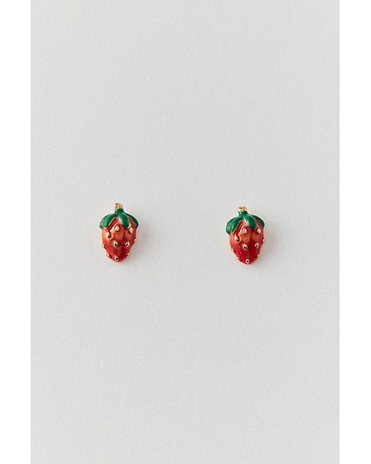 Urban Outfitters Black Delicate Strawberry Earring