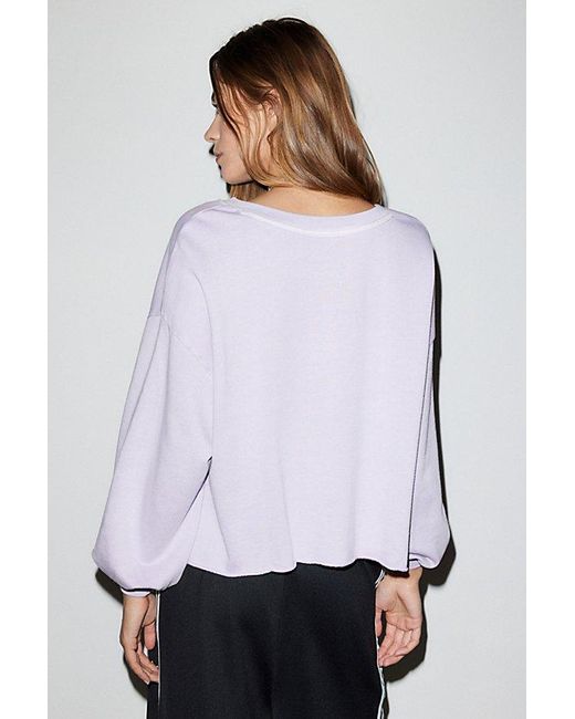 Out From Under White Notch Neck Sweatshirt