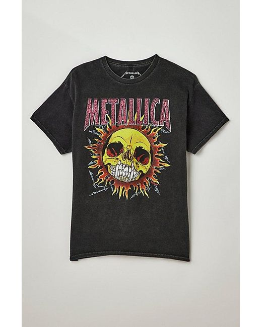 Urban Outfitters Blue Metallica Skull Sun Tee for men