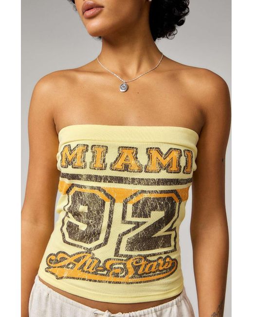 Urban Outfitters Yellow Uo Miami 92 Bandeau