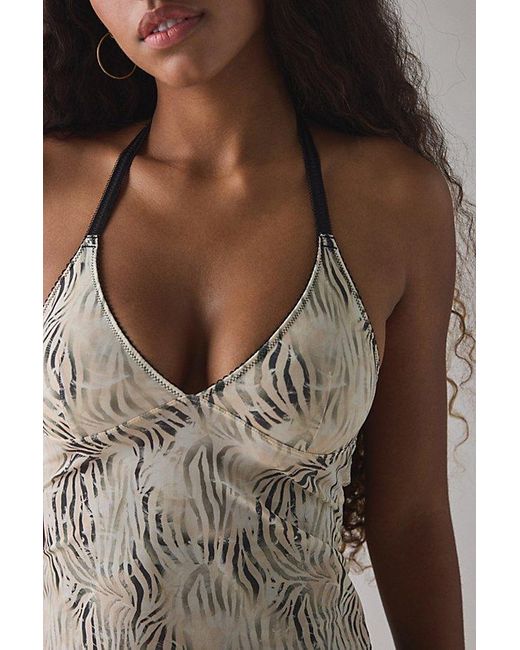 Out From Under Blue Je T'Aime Cropped Halter Top