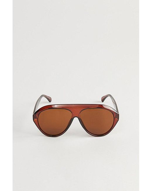 Urban Outfitters Natural Jacob Plastic Aviator Sunglasses for men