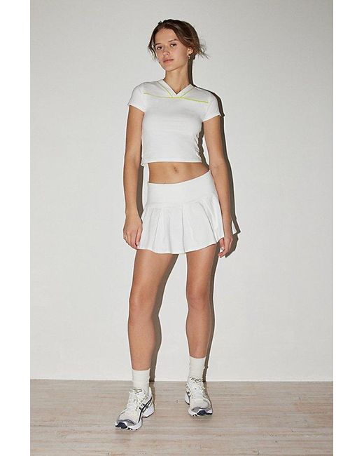 Out From Under White Prep School Pleated Micro Mini Skort
