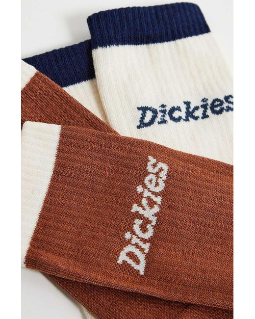 Dickies Blue Ecru & Brown Ness City Socks 2-pack At Urban Outfitters for men
