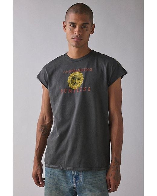 Urban Outfitters Gray Smashing Pumpkins Graphic Muscle Tee for men