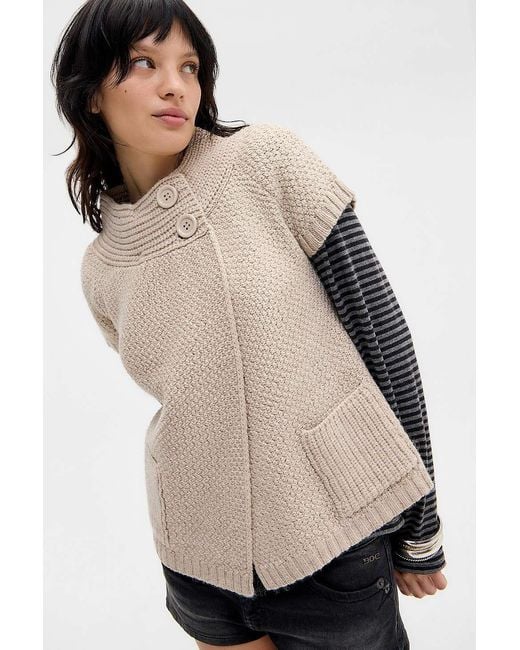 Urban Outfitters Natural Uo Pea Coat