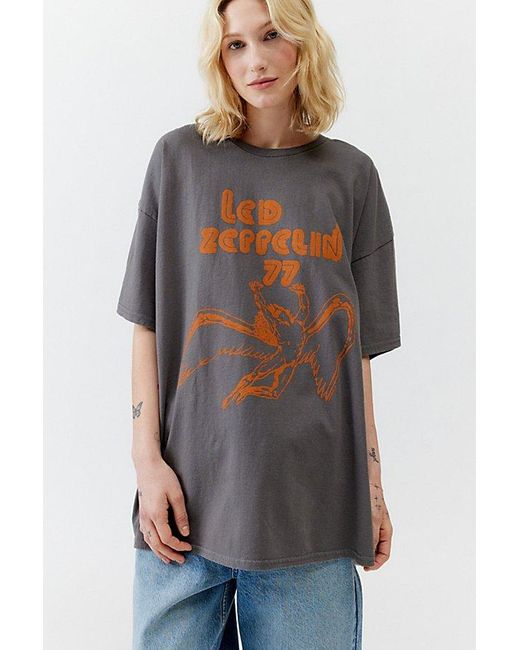 Urban Outfitters Black Led Zeppelin '77 Tour Oversized Tee
