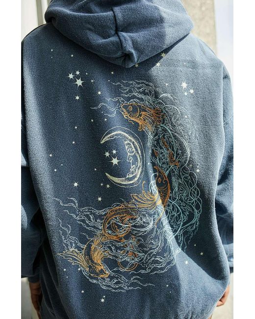 Urban Outfitters Blue Uo - hoodie starry nights"